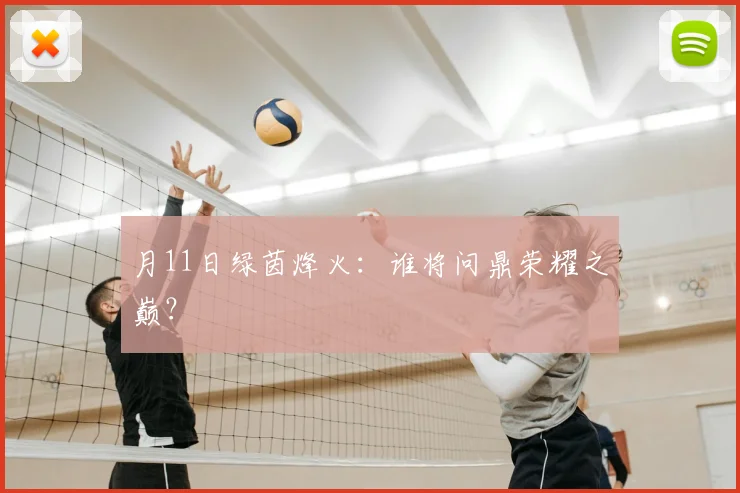 月11日绿茵烽火：谁将问鼎荣耀之巅？